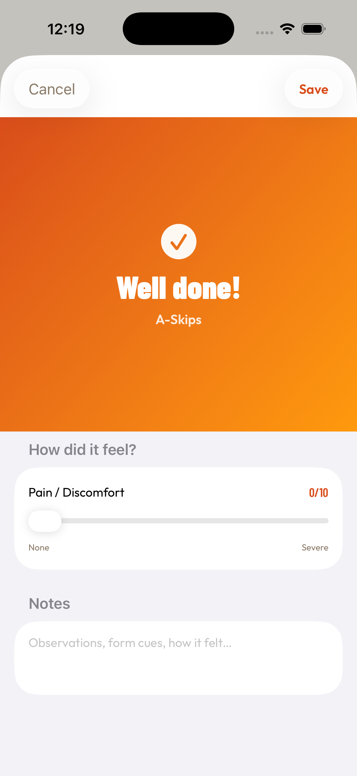 Well done! — completion celebration